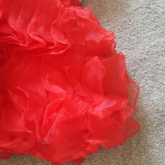 Red prom short mini dress - Picture 7 of 8