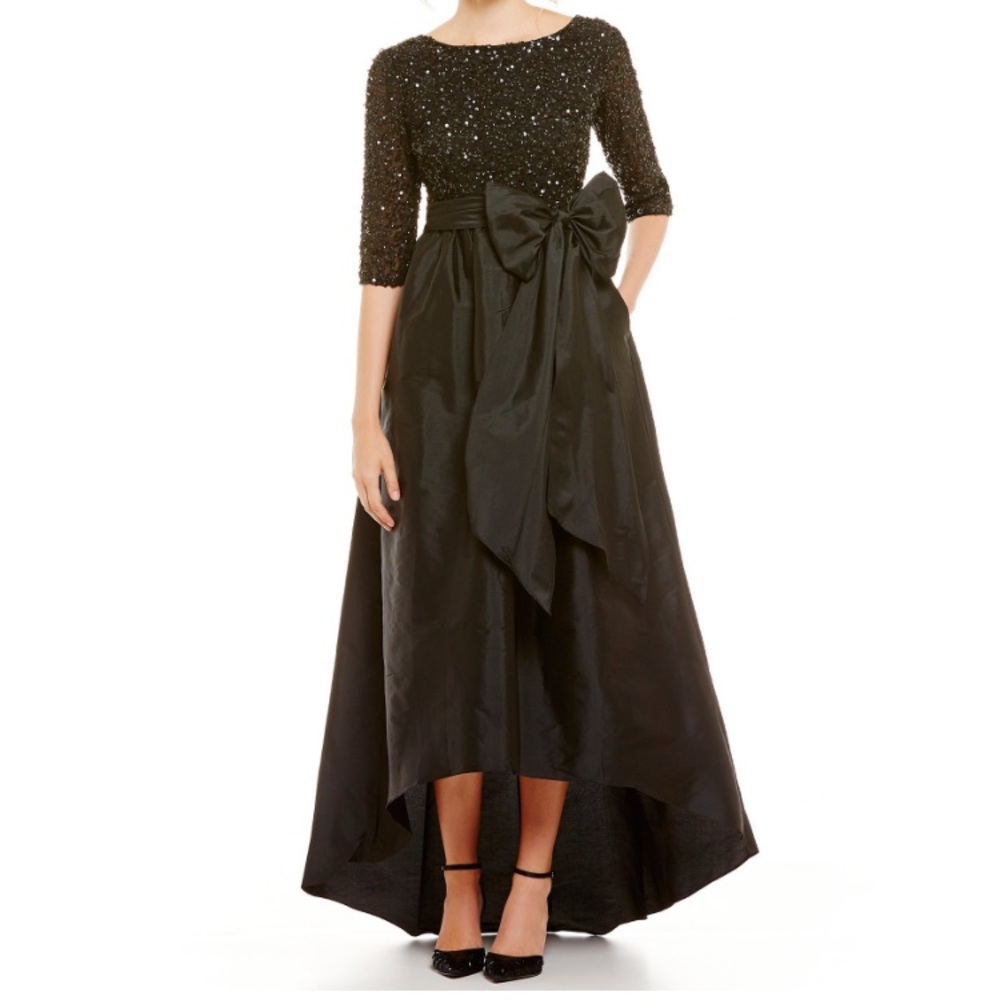 Adrianna Papell Beaded Bodice Taffeta dress