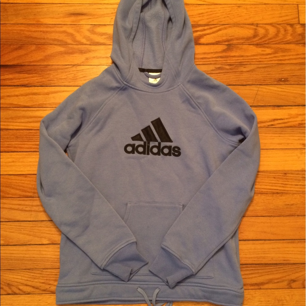 Vintage Adidas sky blue hoodie