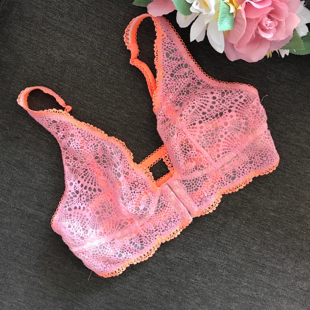 Victoria secret translucent caged bralette S