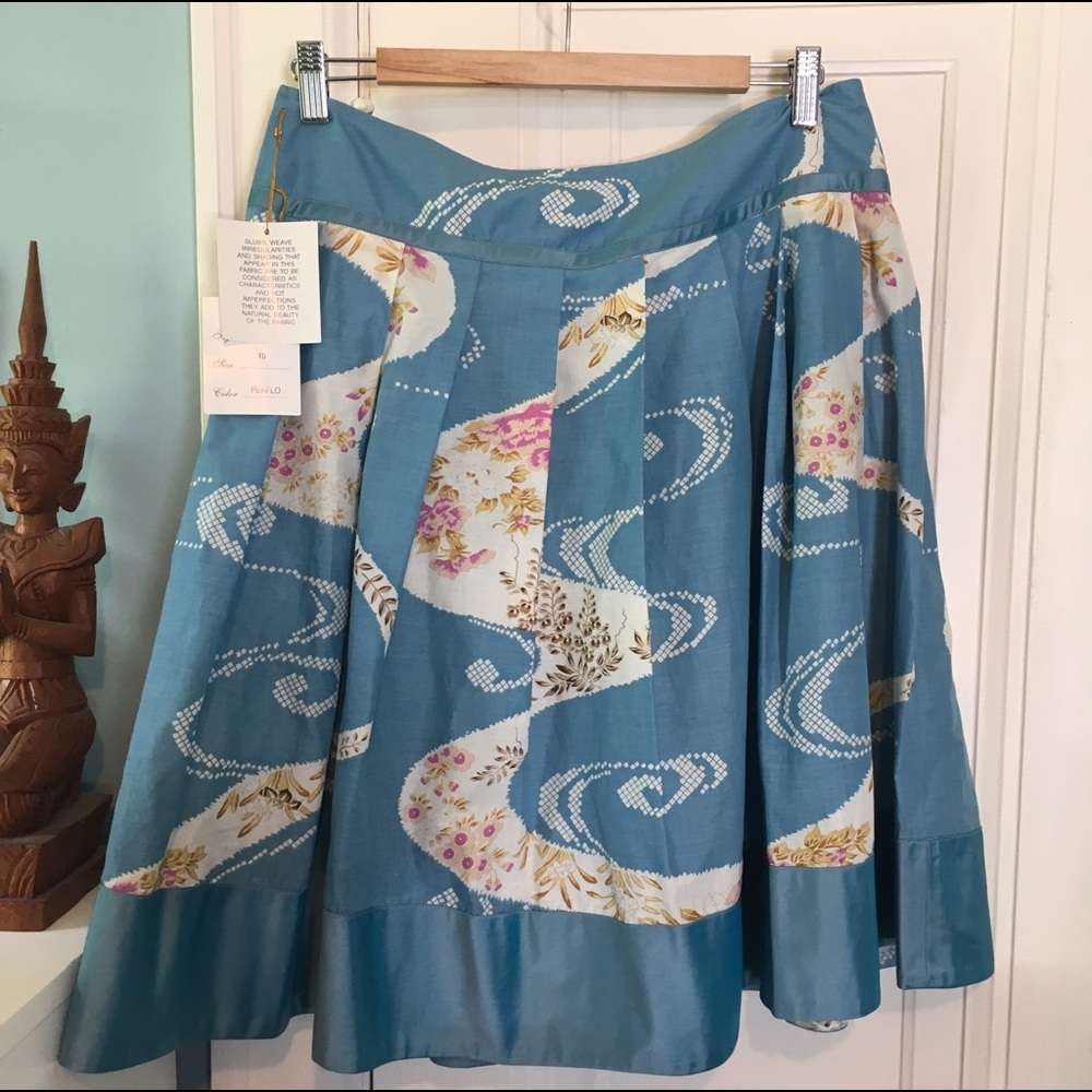 NWT Tracy Reese Kimono Print Skirt, Size 10