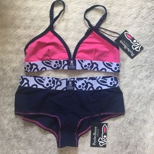 Psycho Bunny Cool Color Bra and Panty set