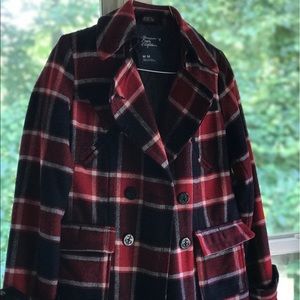 Plaid Peacoat