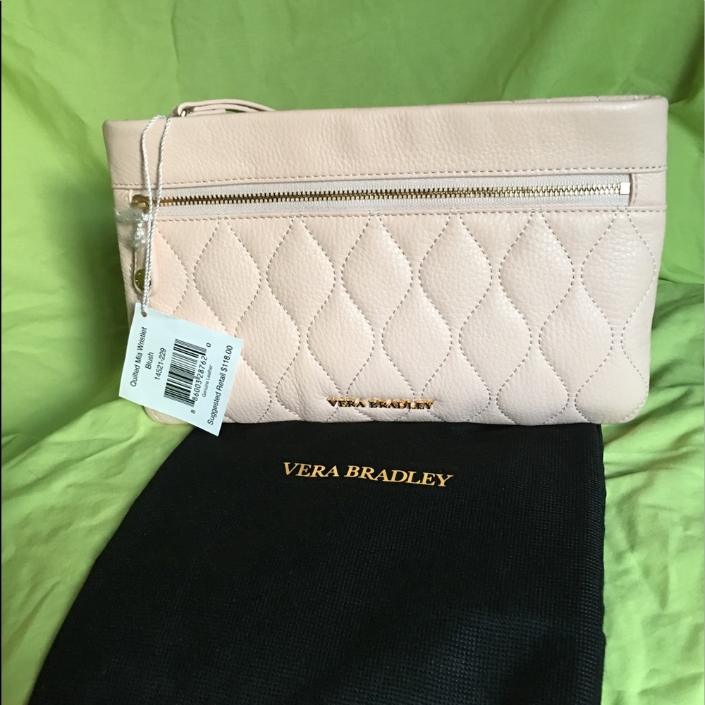 NWT Vera Bradley Quilted Leather Mia Wristlet