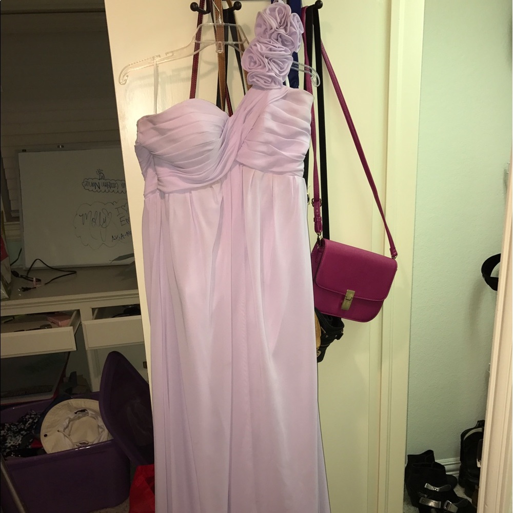 Light purple one strap prom dress - Picture 2 of 5