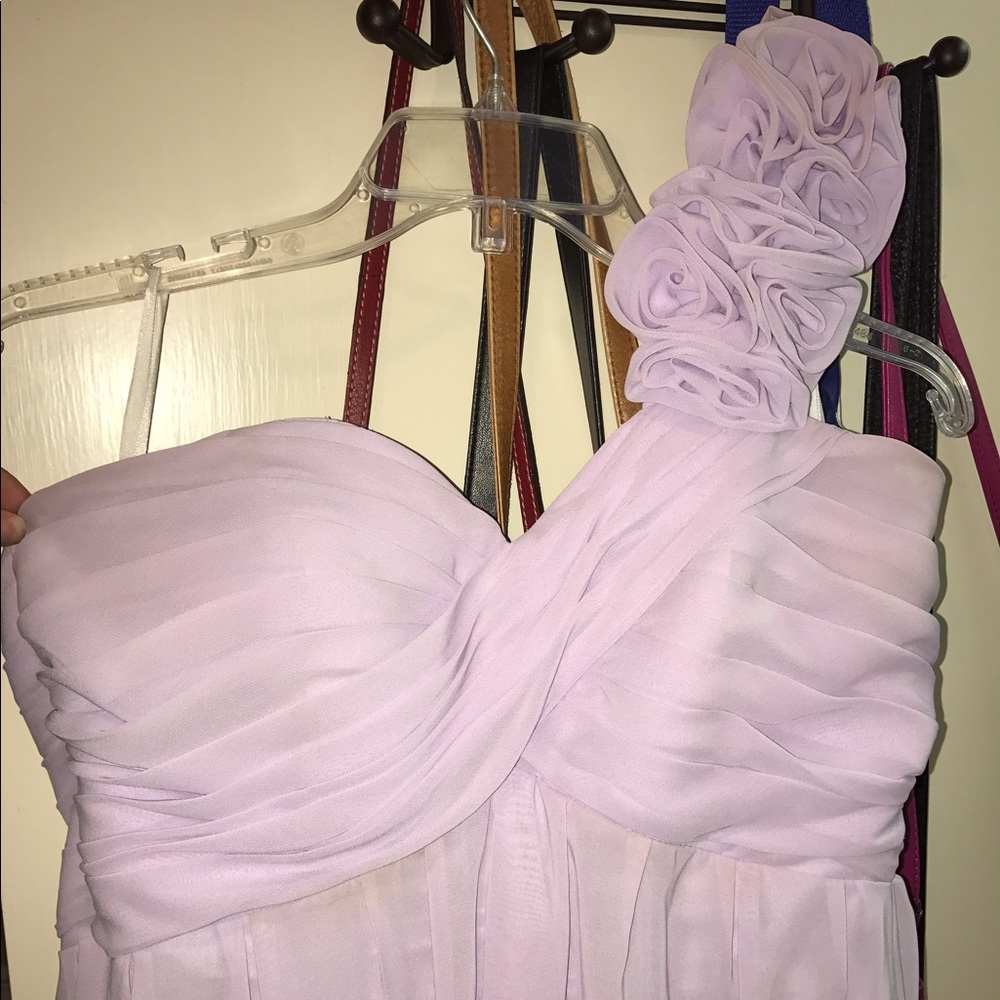 Light purple one strap prom dress - Picture 3 of 5