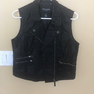 Aeropostale faux leather vest