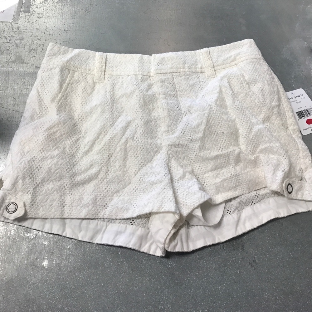 Free People white shorts