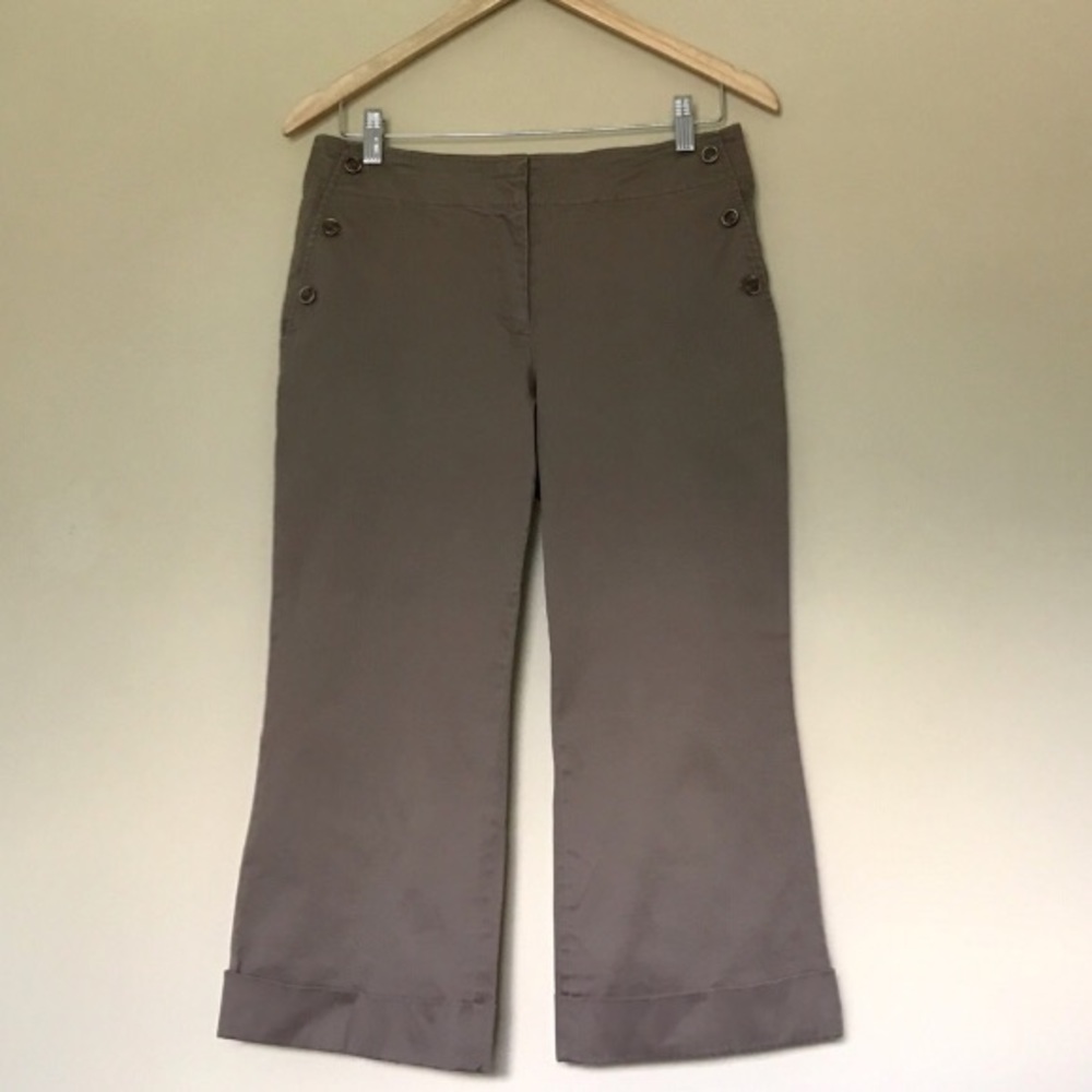 Madison • Dark Khaki Cropped Casual Pants