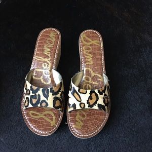 Sam Edelman pony hair wedge sandals