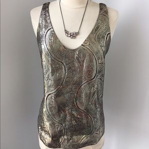 Cate cami in gilded paisley lamé 60% silk
