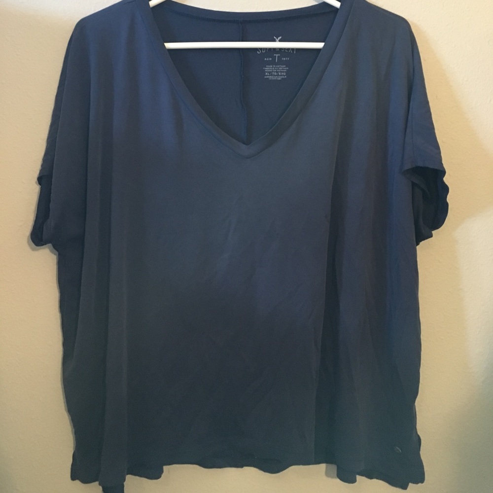 American Eagle Soft and Sexy Navy Tee