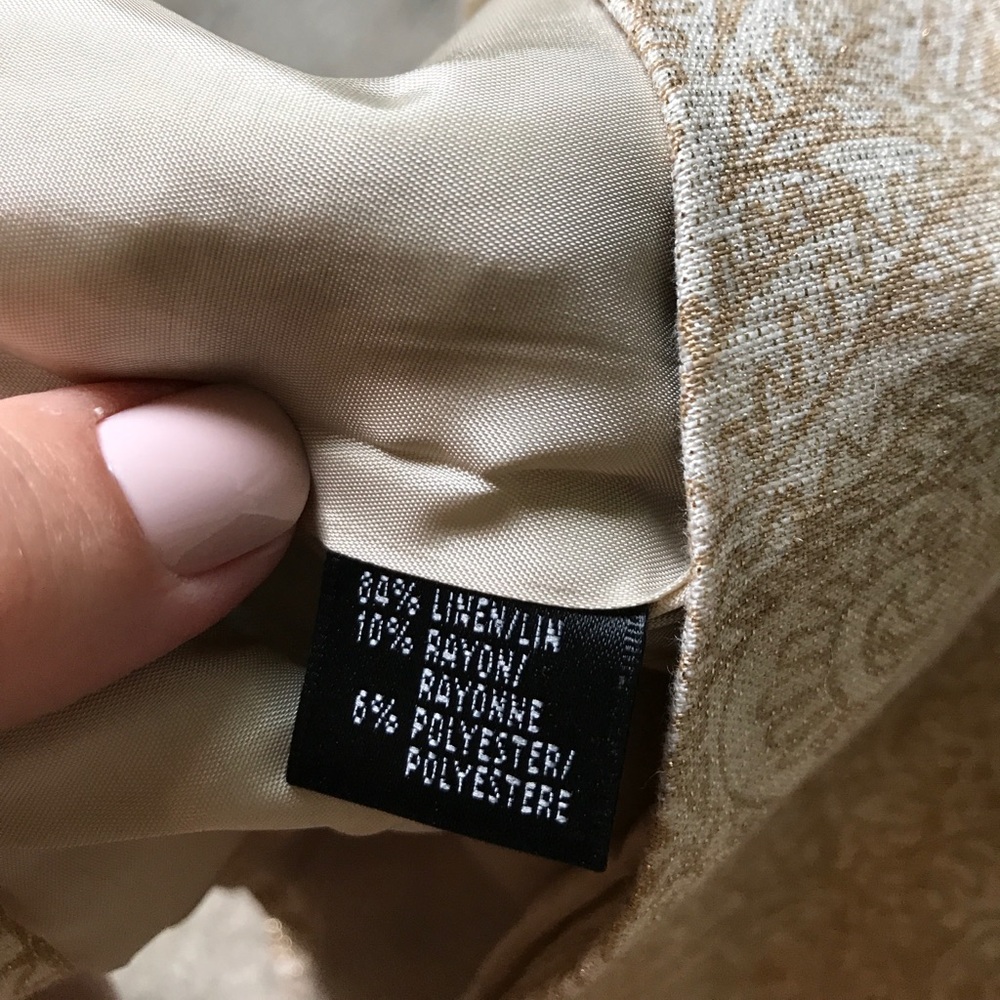 Lafayette 148 linen skirt suit top 10, skirt 8 - Picture 6 of 6