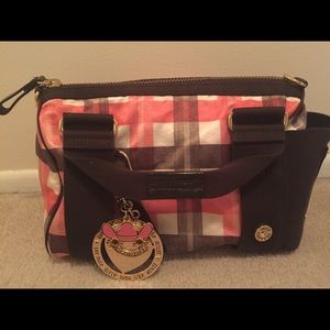 Pink, Brown, and White Juicy Couture Handbag