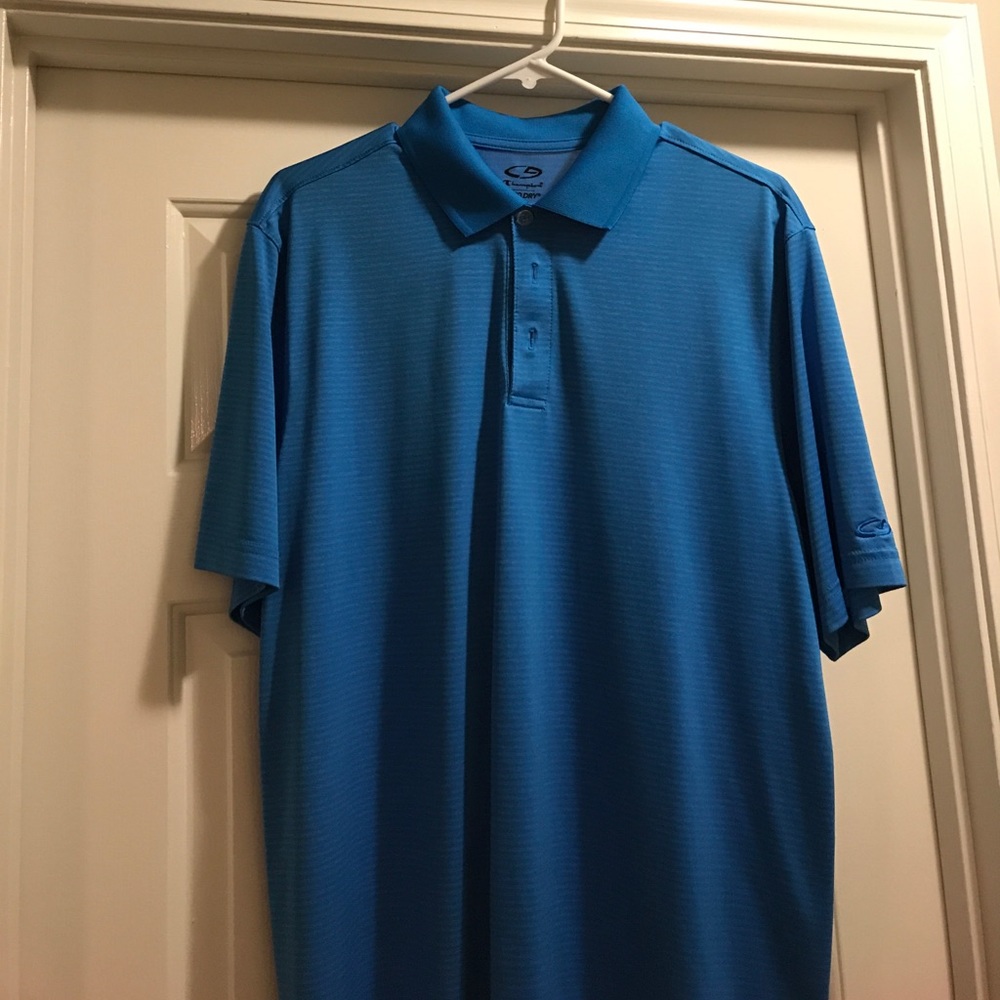 Blue polo golf shirt