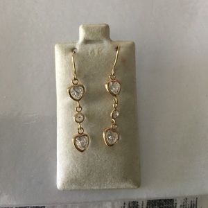 Gold heart earrings