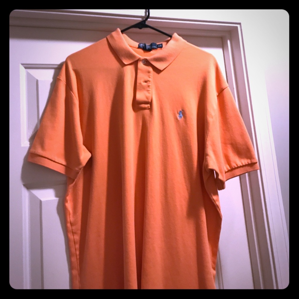Orange polo shirt