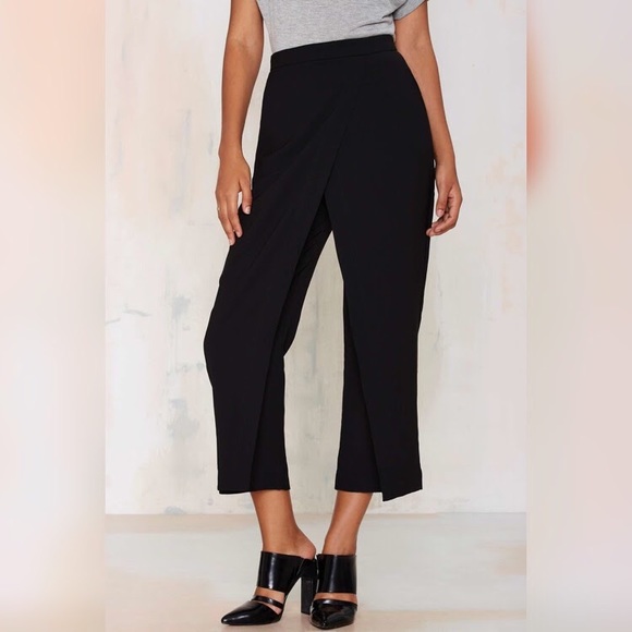 Black Layered Crop Trousers - Picture 3 of 6
