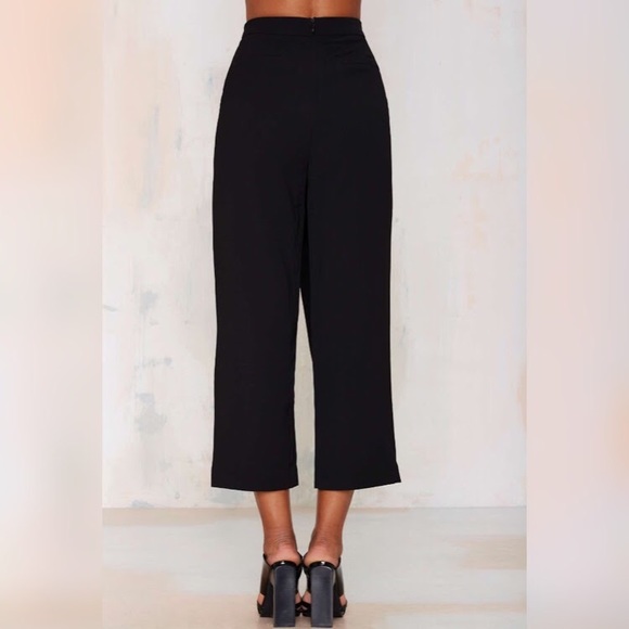 Black Layered Crop Trousers - Picture 4 of 6
