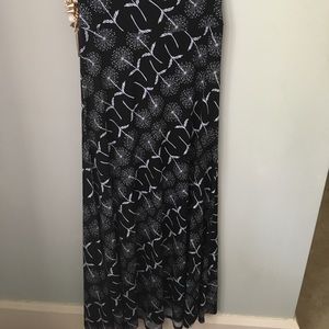 Maxi skirt XXS LLR black and white dandelions