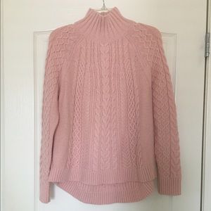 ANN TAYLOR Mock Turtleneck Cable Knit Sweater