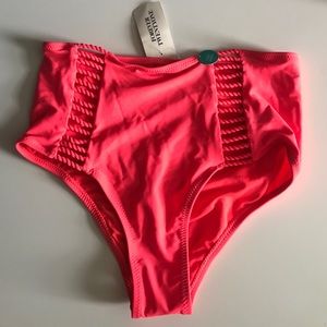 Brand new! Fiery red bikini bottom high waisted