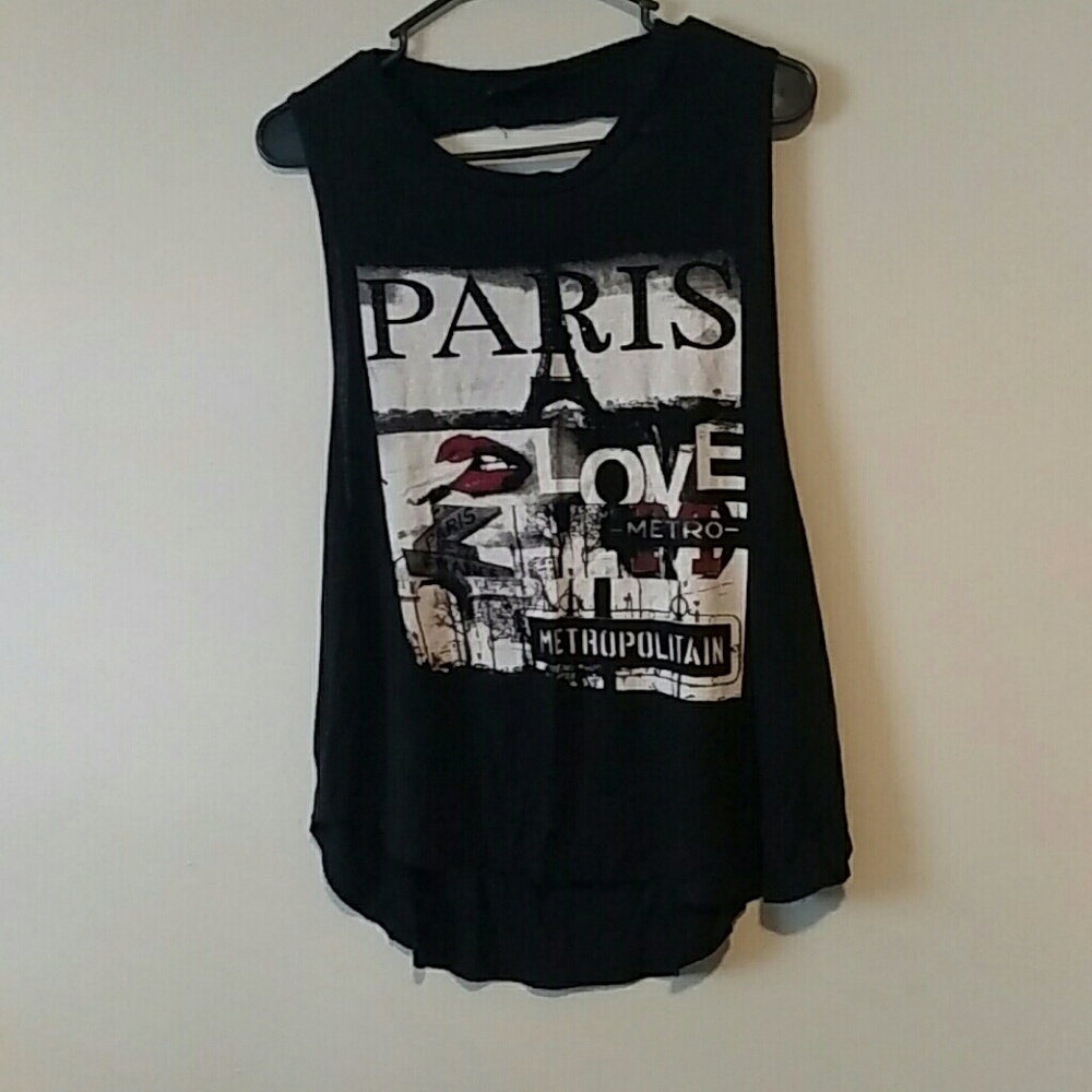 Paris muscle tank top