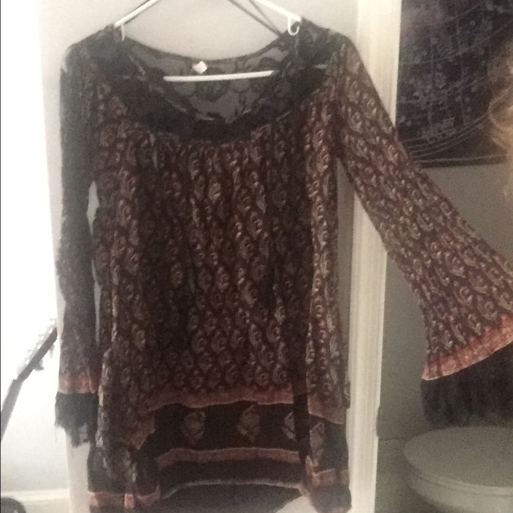 Free People bell sleeve dress