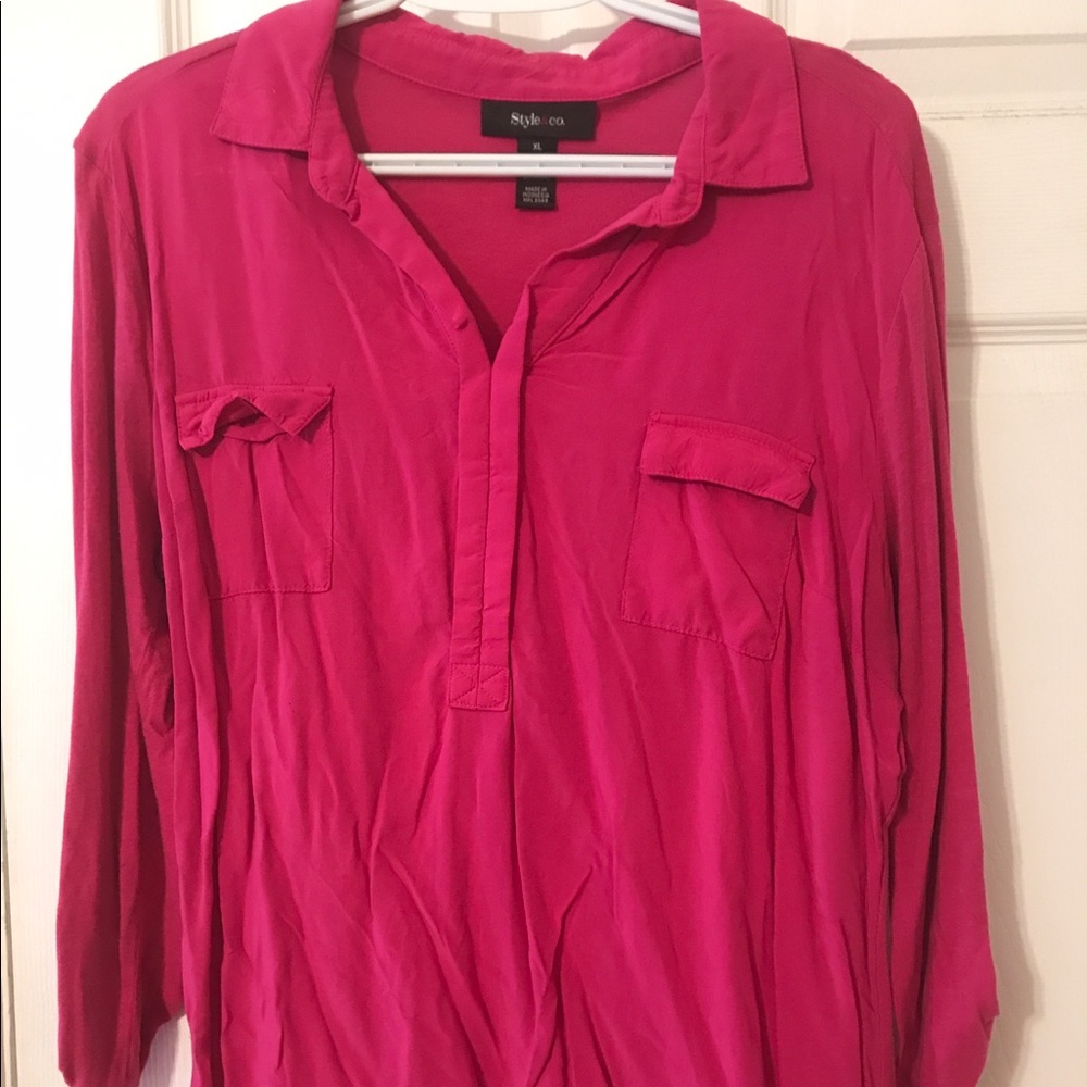 Style and company pink shirt