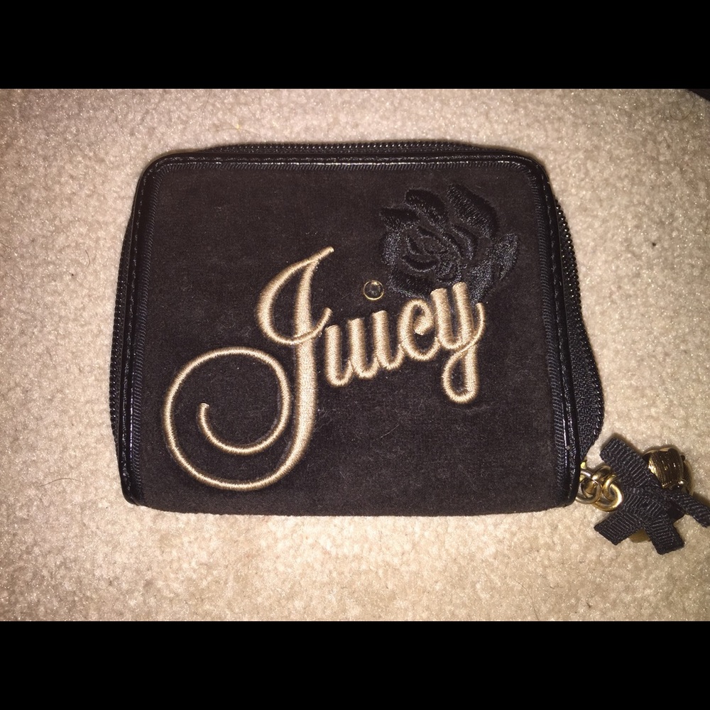 Juicy Couture Black Wallet and Coin Purse