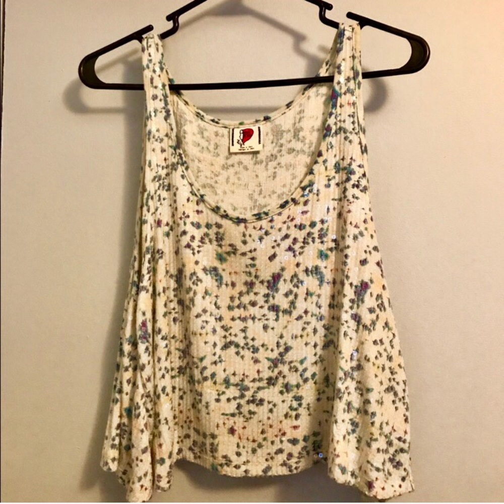✨Free People Sequin Crop Top