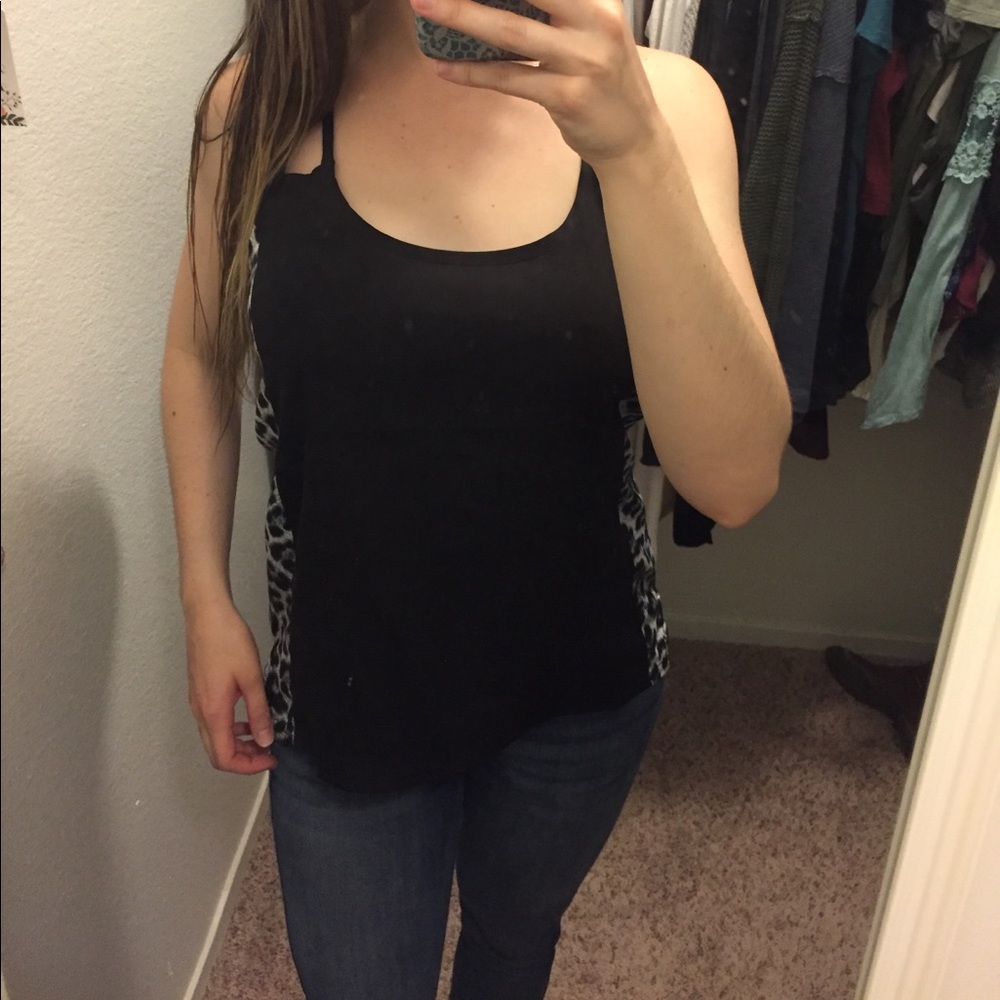 Hurley Black Leopard Tank Top