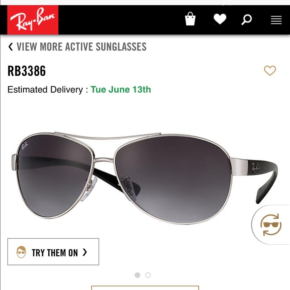 Ray Ban NEW aviator style sunglasses RB3386