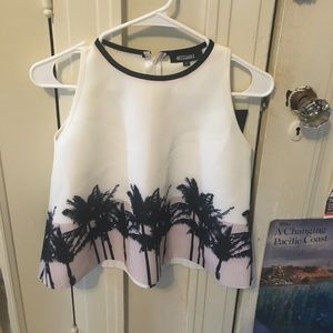 NWT Missguided neoprene palm tree print tank