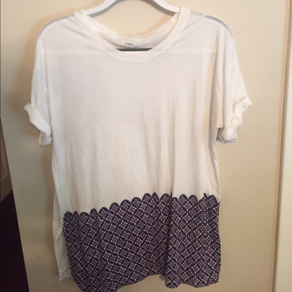 XL patterned J. Crew women's t-shirt