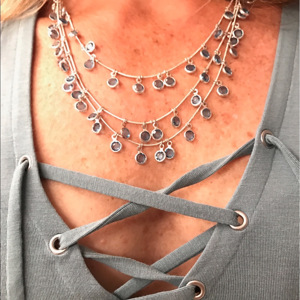 Anne Klein triple-layer necklace
