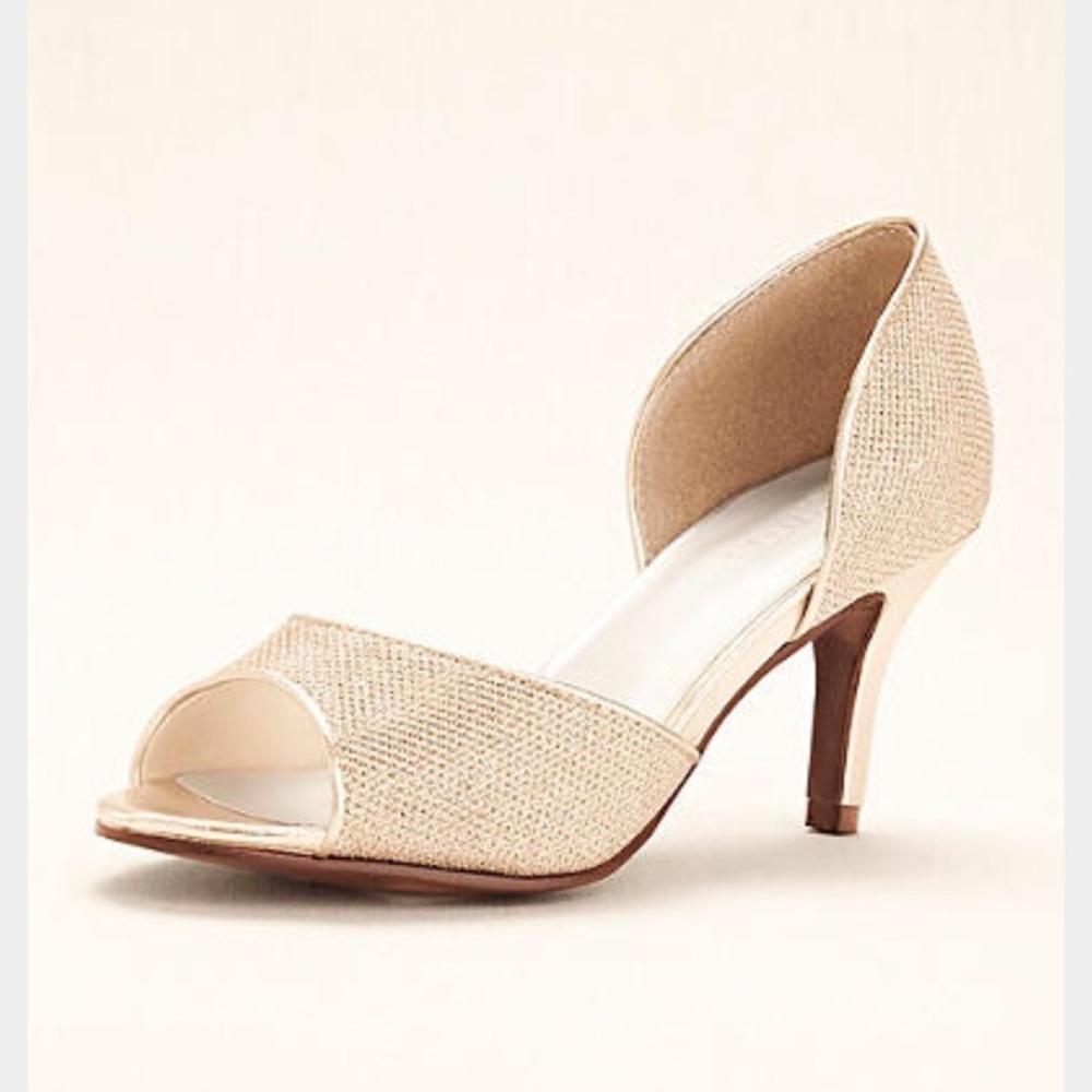 David's bridal peep toe heels