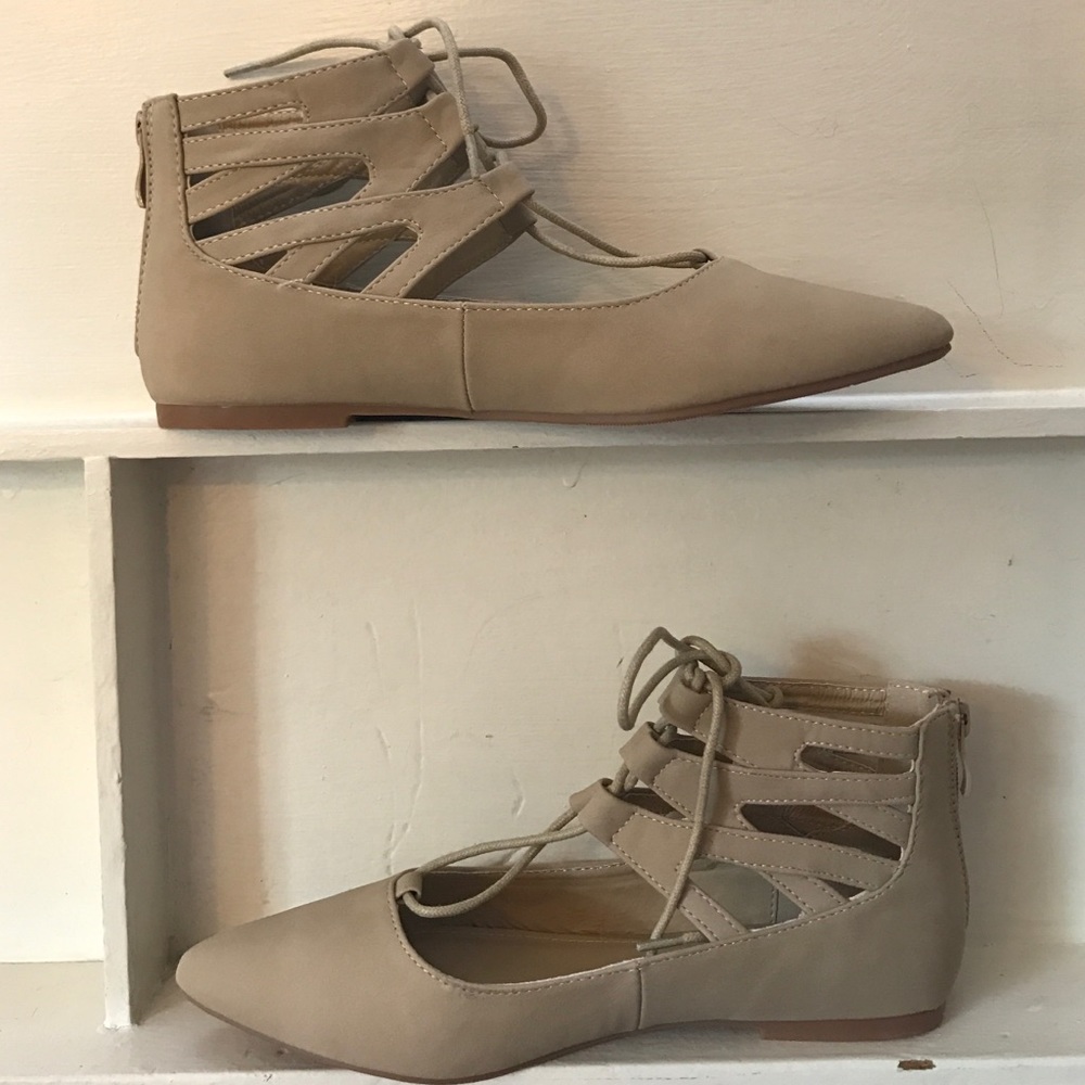 Lace up flats
