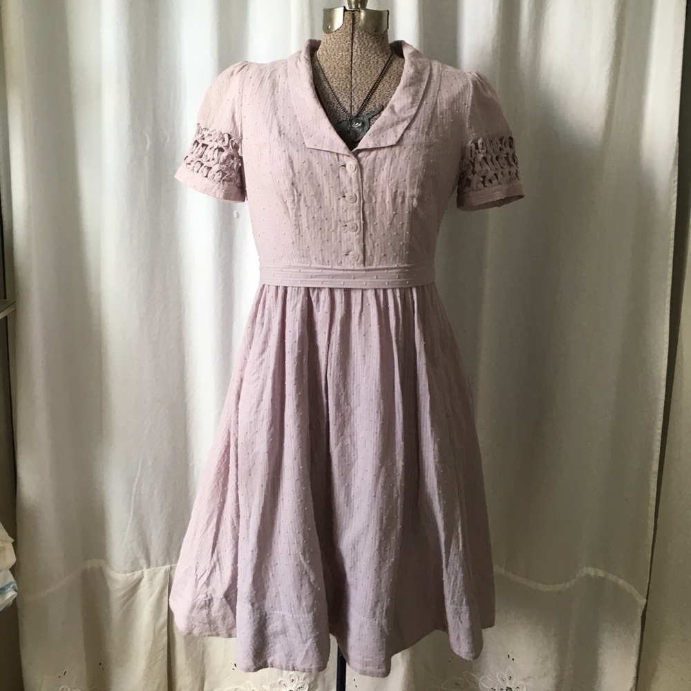 Anthropologie Maeve Brand. Lavender dotted dress