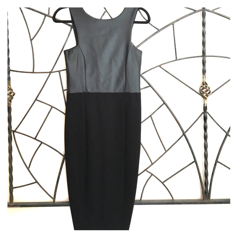 NWOT Leather Body Con Pencil Dress