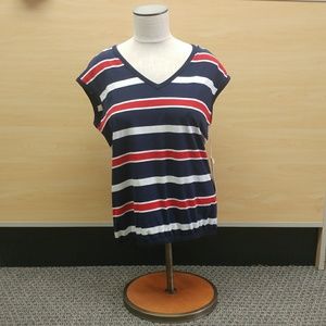 Red 23 Striped Top