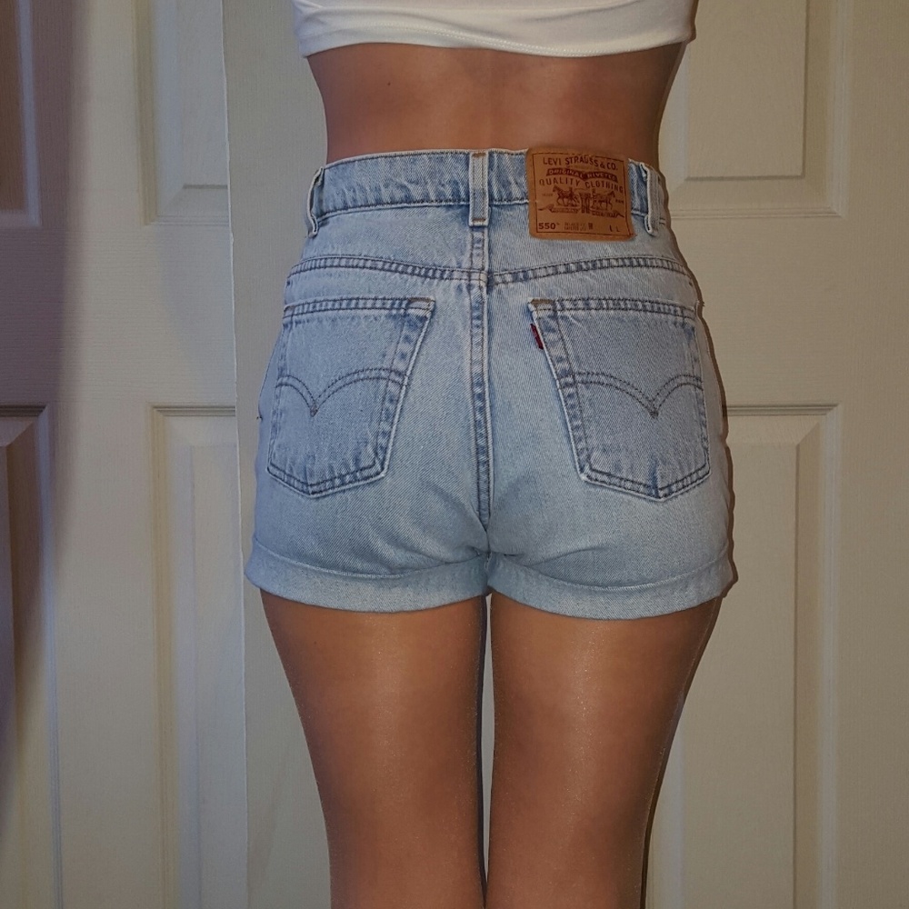 Levi's Vintage High Waist Jean Denim Cuffed Shorts