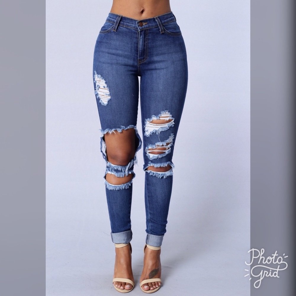 Fashion Nova beach bum jeans