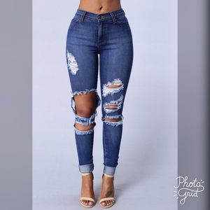 Fashion Nova beach bum jeans