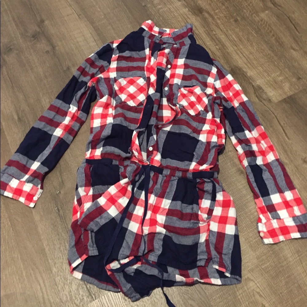 Aerie plaid romper