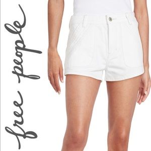 Free People White Shorts • White Denim Short