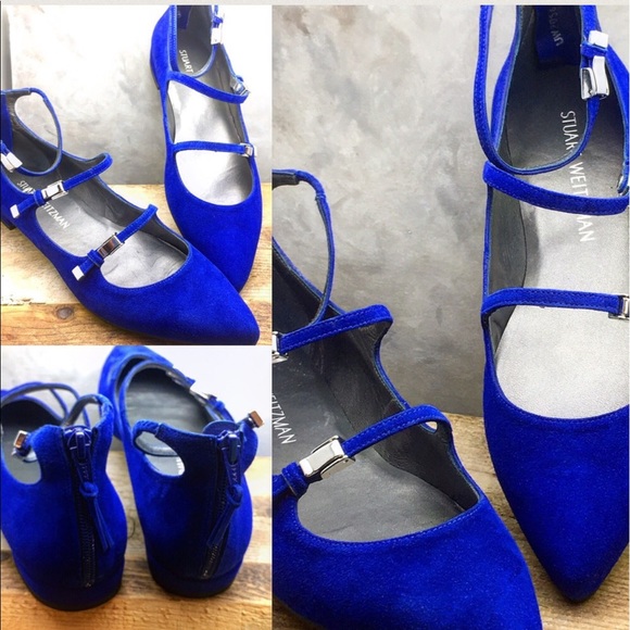 Stuart Weitzman Shoes - NIB Stuart Weitzman Royal Blue Pointed Flats