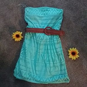 Aqua blue dress