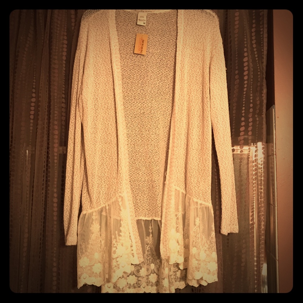 | American Rag | Lace High Low Cardigan
