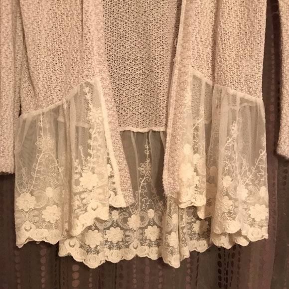| American Rag | Lace High Low Cardigan - Picture 3 of 4